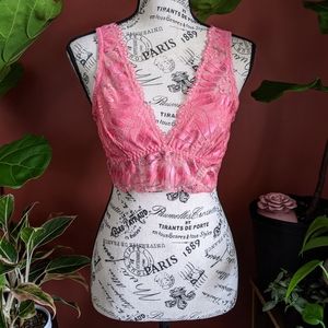 NWOT Aerie Coral Pink Lace Bralette